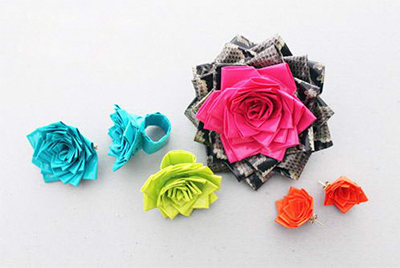 用膠帶制作小花